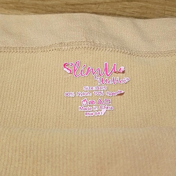 NWT  1X High Waisted Thigh Shaper,  Nude,  Slim Me By MeMoi MSM-107 - Picture 5 of 8